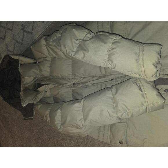 Vintage Field and Stream Women's Beige Long Puffer Coat with Hood - Picture 6 of 11